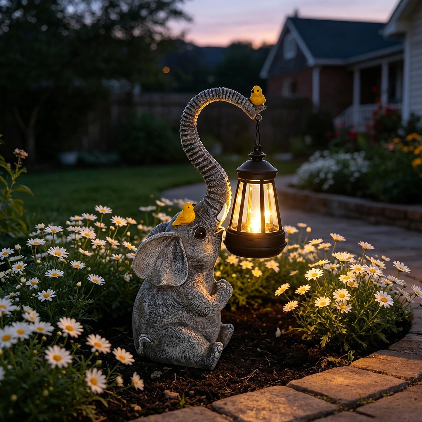 Solar Frog with Umbrella Statue - LED Solar Powered Garden Decor, Auto On/Off Waterproof Resin Outdoor Sculpture for Patio, Yard, Pond, Unique Gardening Gifts for Women & Mom