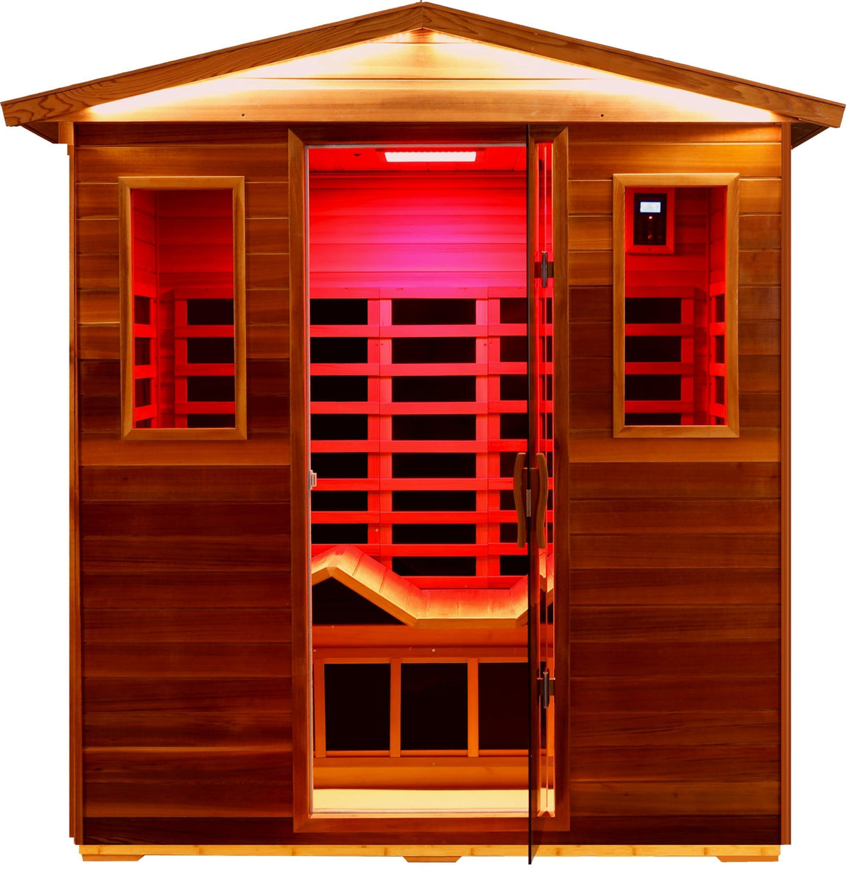 LTCCDSS Full Spectrum Outdoor Sauna 4 Person, Far Infrared, Low EMF, Chromotherapy & Bluetooth