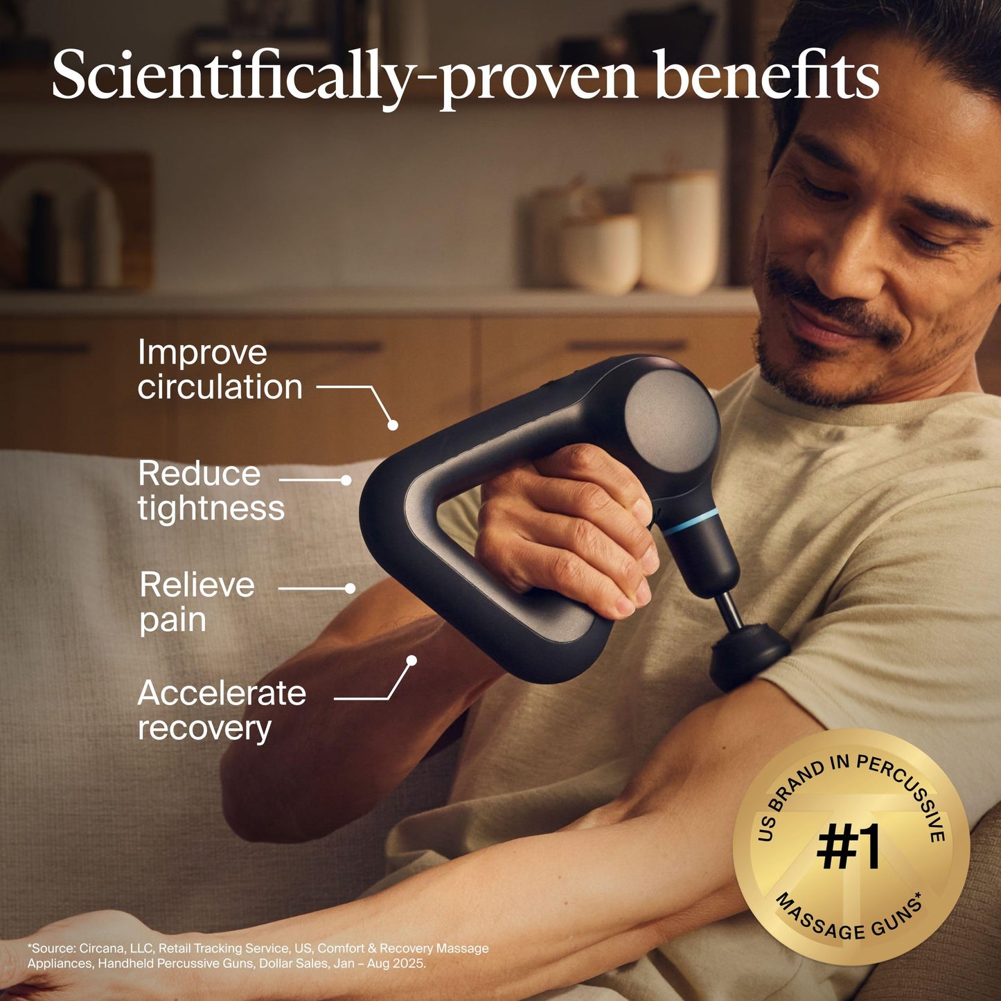 TheraGun Therabody Prime 6th Gen Deep Tissue Massage Gun | Black | Powerful Percussive Massage With 5 Speeds & A Rugged, Durable Design to Relieve Muscle Pain & Speed Up Recovery