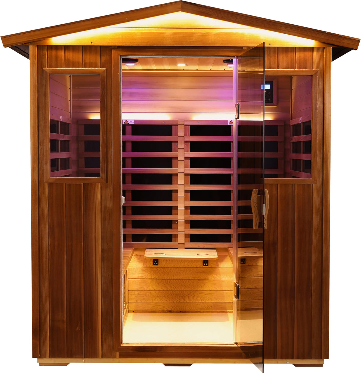 LTCCDSS Full Spectrum Outdoor Sauna 4 Person, Far Infrared, Low EMF, Chromotherapy & Bluetooth