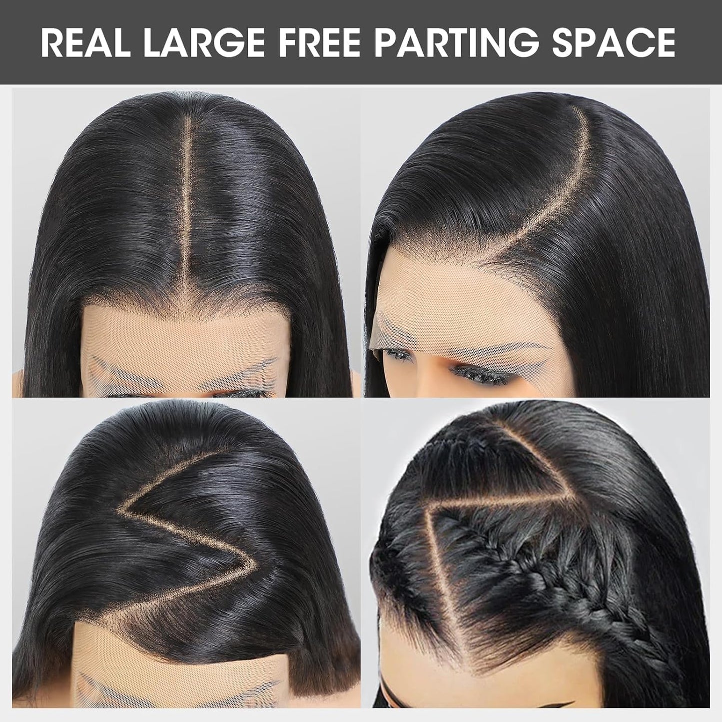 Pull Go 13x6 Drawstring Highlight Lace Front Wigs Human Hair Ombre Honey Blonde 210 Density Skinlike HD Full Lace Frontal Glueless Wigs Human Hair Pre Plucked Pre Cut Straight Balayage Wig 18 Inch