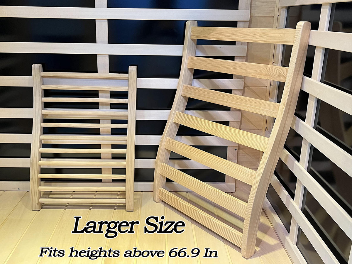 LTCCDSS Ultra-Low EMF Outdoor Infrared Sauna 2 Person, Composite Wood Far Infrared Sauna for Home, EMF 0.1-1mG, Bluetooth & Chromotherapy