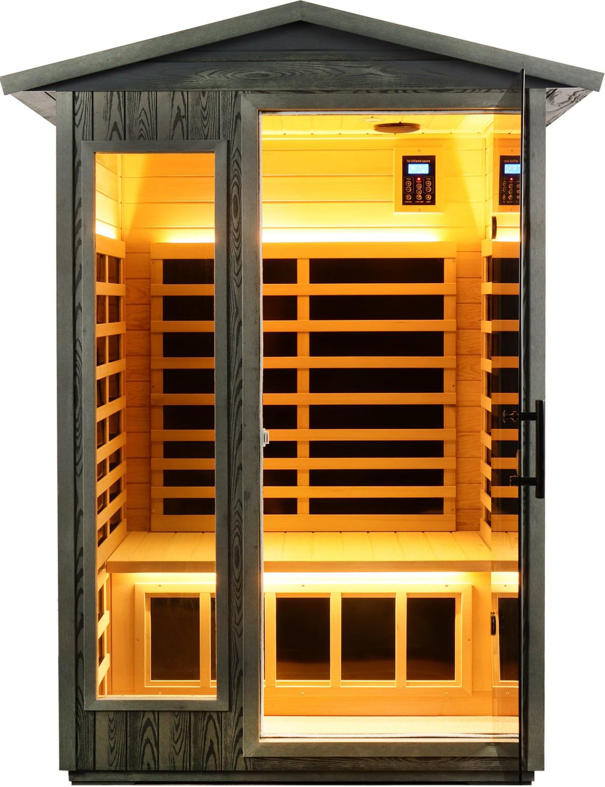 LTCCDSS Full Spectrum Outdoor Sauna 4 Person, Far Infrared, Low EMF, Chromotherapy & Bluetooth