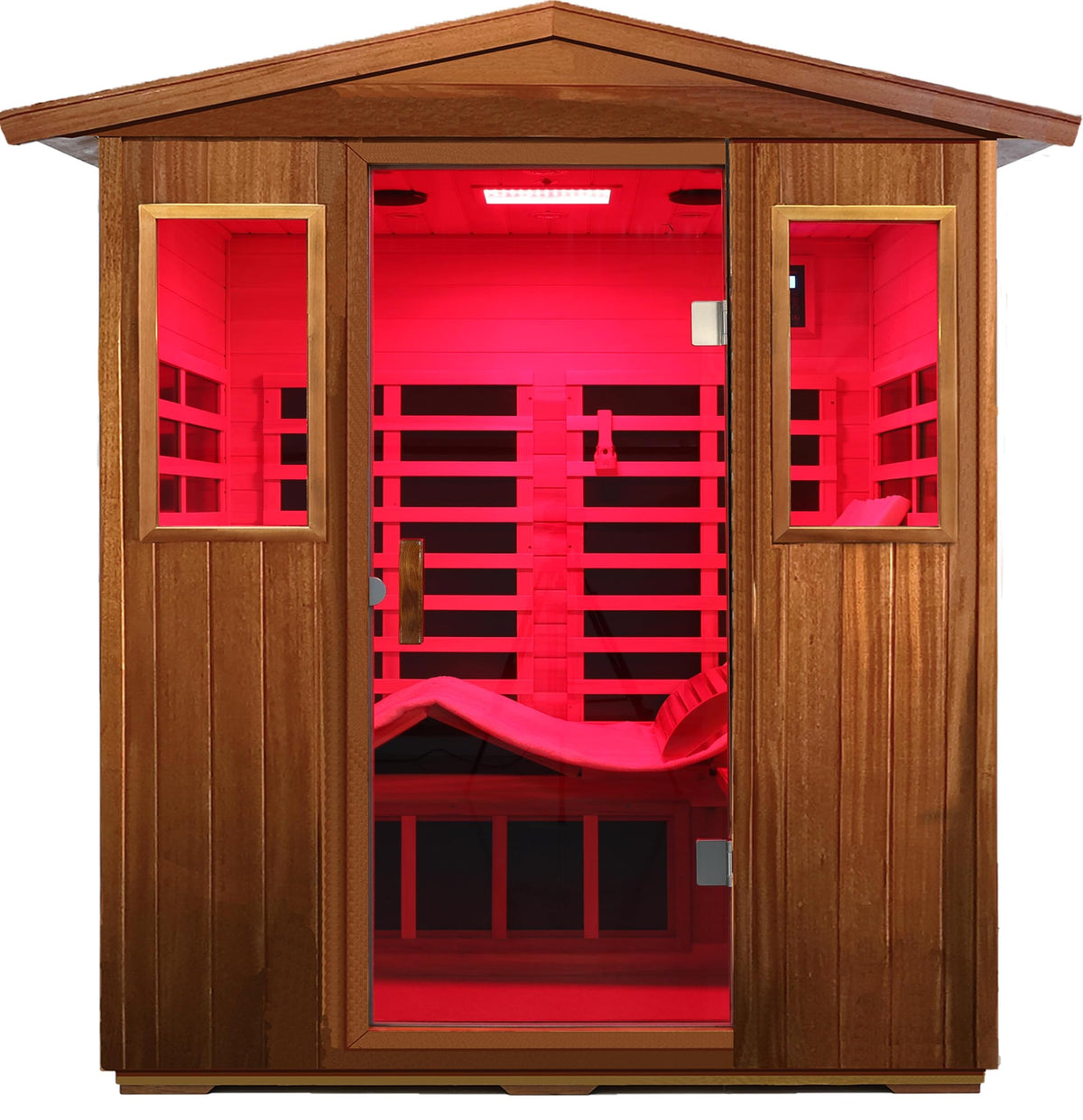 LTCCDSS Full Spectrum Outdoor Sauna 4 Person, Far Infrared, Low EMF, Chromotherapy & Bluetooth