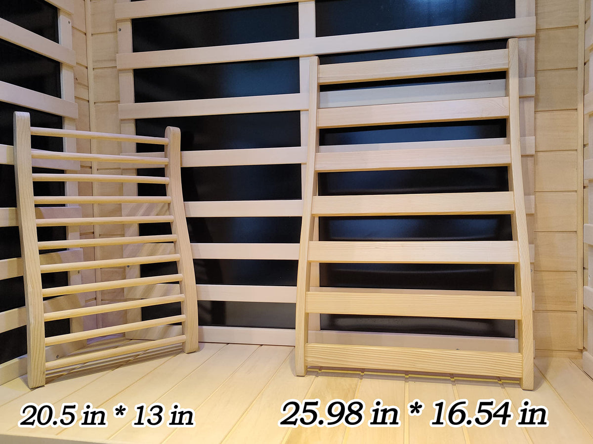 LTCCDSS Ultra-Low EMF Outdoor Infrared Sauna 2 Person, Composite Wood Far Infrared Sauna for Home, EMF 0.1-1mG, Bluetooth & Chromotherapy
