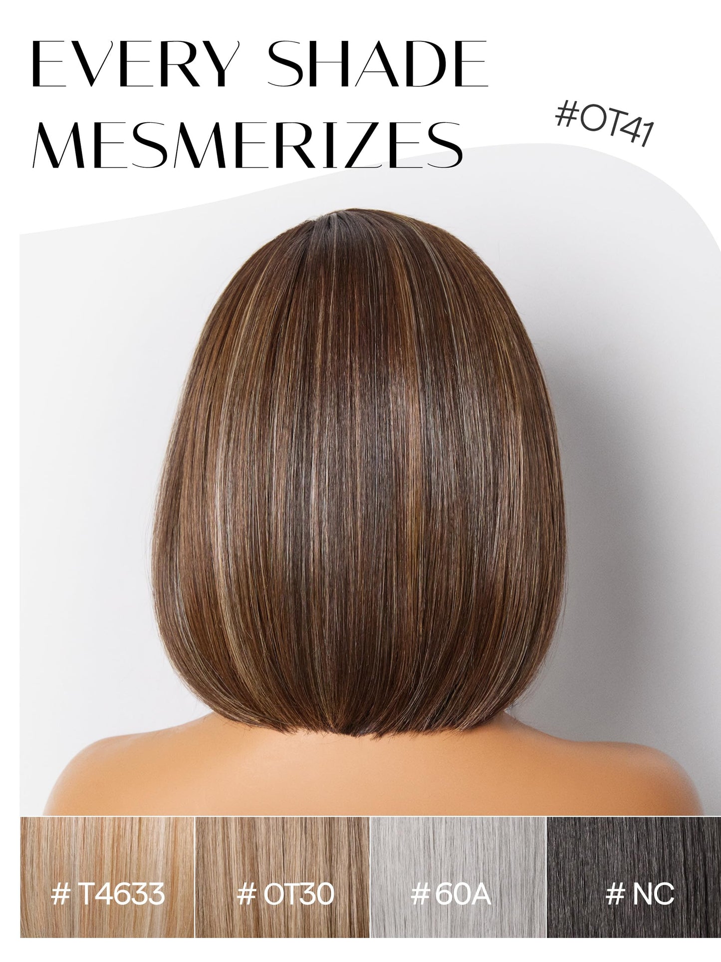GORGIUS Blonde Bob Wig with Highlights Glueless Straight Short Synthetic Lace Front Wigs For Women Pre Cut Pre Plucked Side Part Hairline 12 Inch