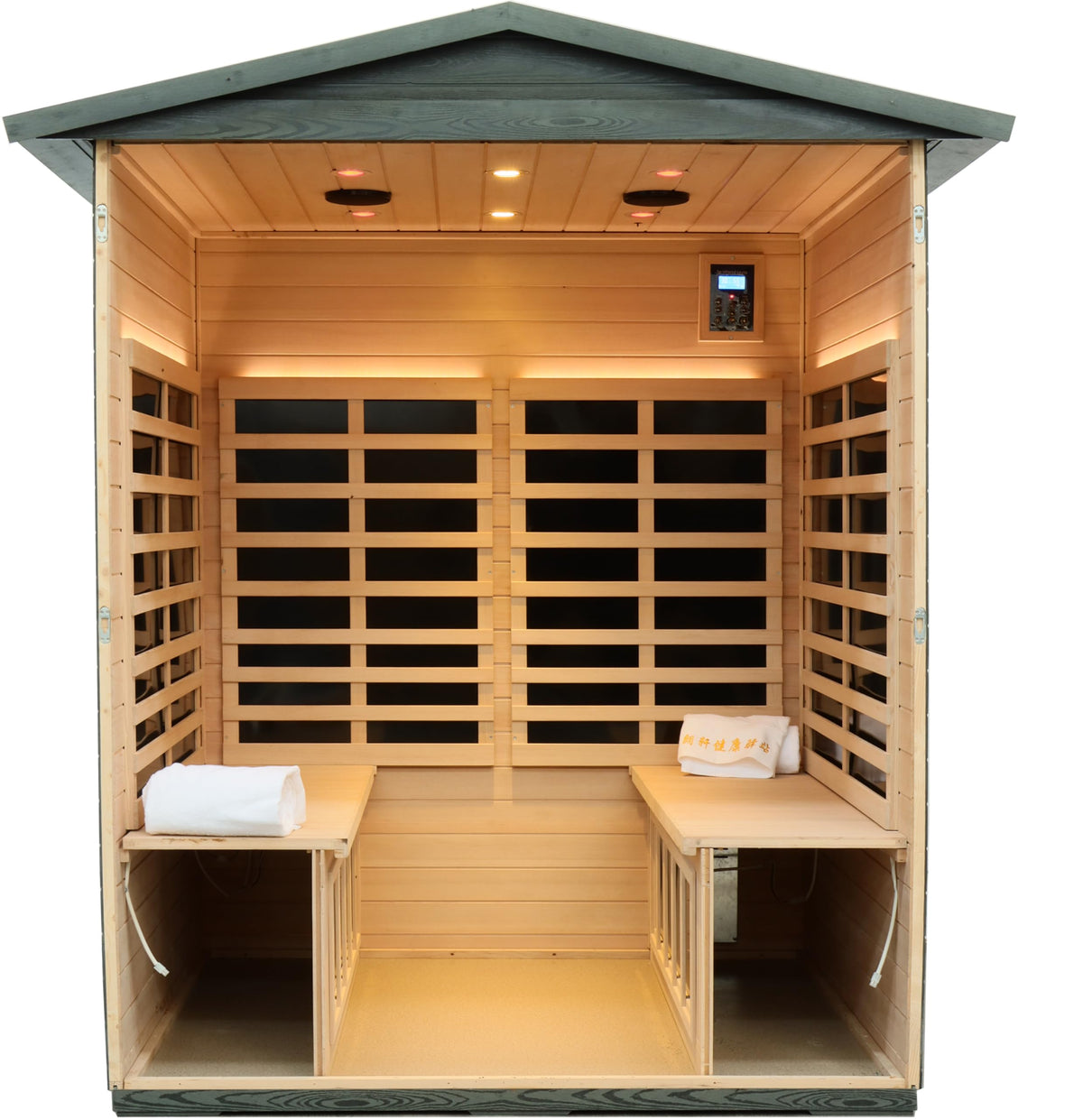 LTCCDSS Full Spectrum Outdoor Sauna 4 Person, Far Infrared, Low EMF, Chromotherapy & Bluetooth