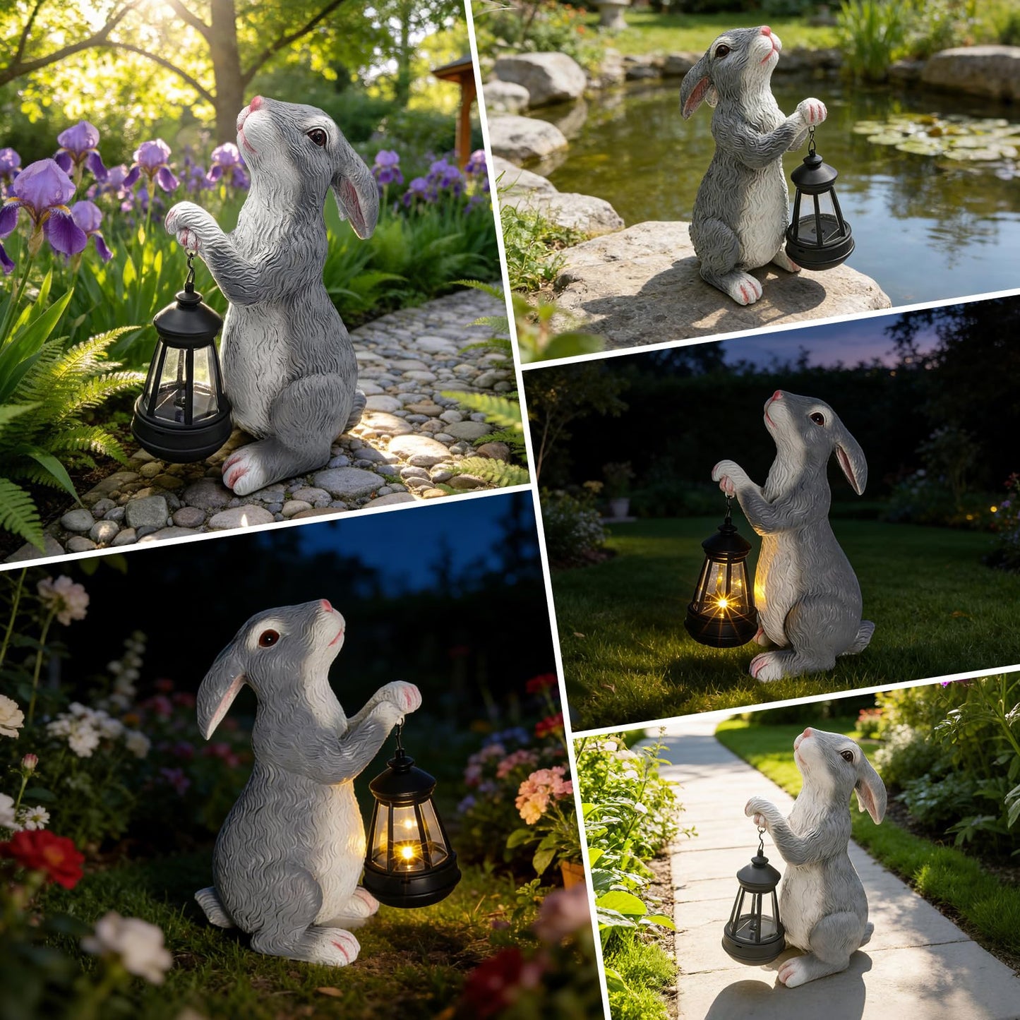 Solar Frog with Umbrella Statue - LED Solar Powered Garden Decor, Auto On/Off Waterproof Resin Outdoor Sculpture for Patio, Yard, Pond, Unique Gardening Gifts for Women & Mom
