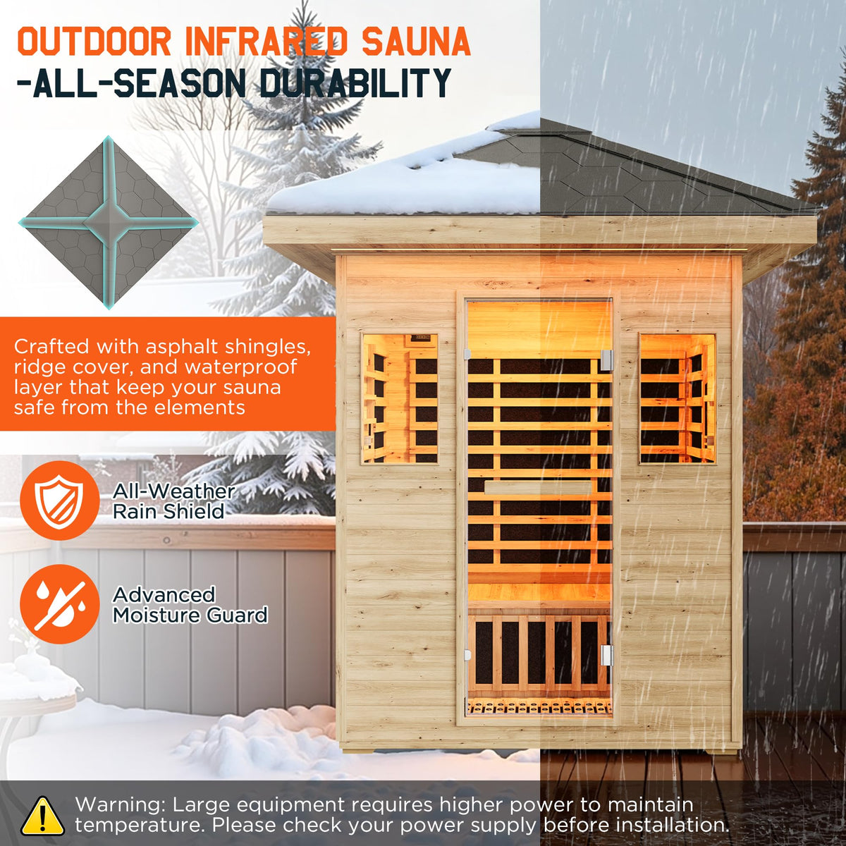 Albott 4 Person Infrared Sauna with 7-Color Light Therapy, Low EMF 2145W