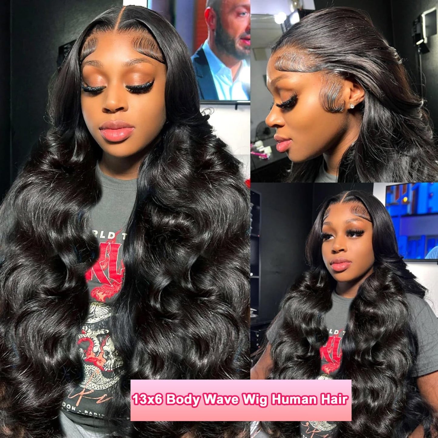 miear 360 Drawstring Lace Front Wigs Human Hair 4/27 Highlight Ombre Wig | 360 HD Full Lace Frontal Wig Body Wave Lace Front Wig Pre Plucked for Black Women 180% Density Honey Blonde Color 28inch