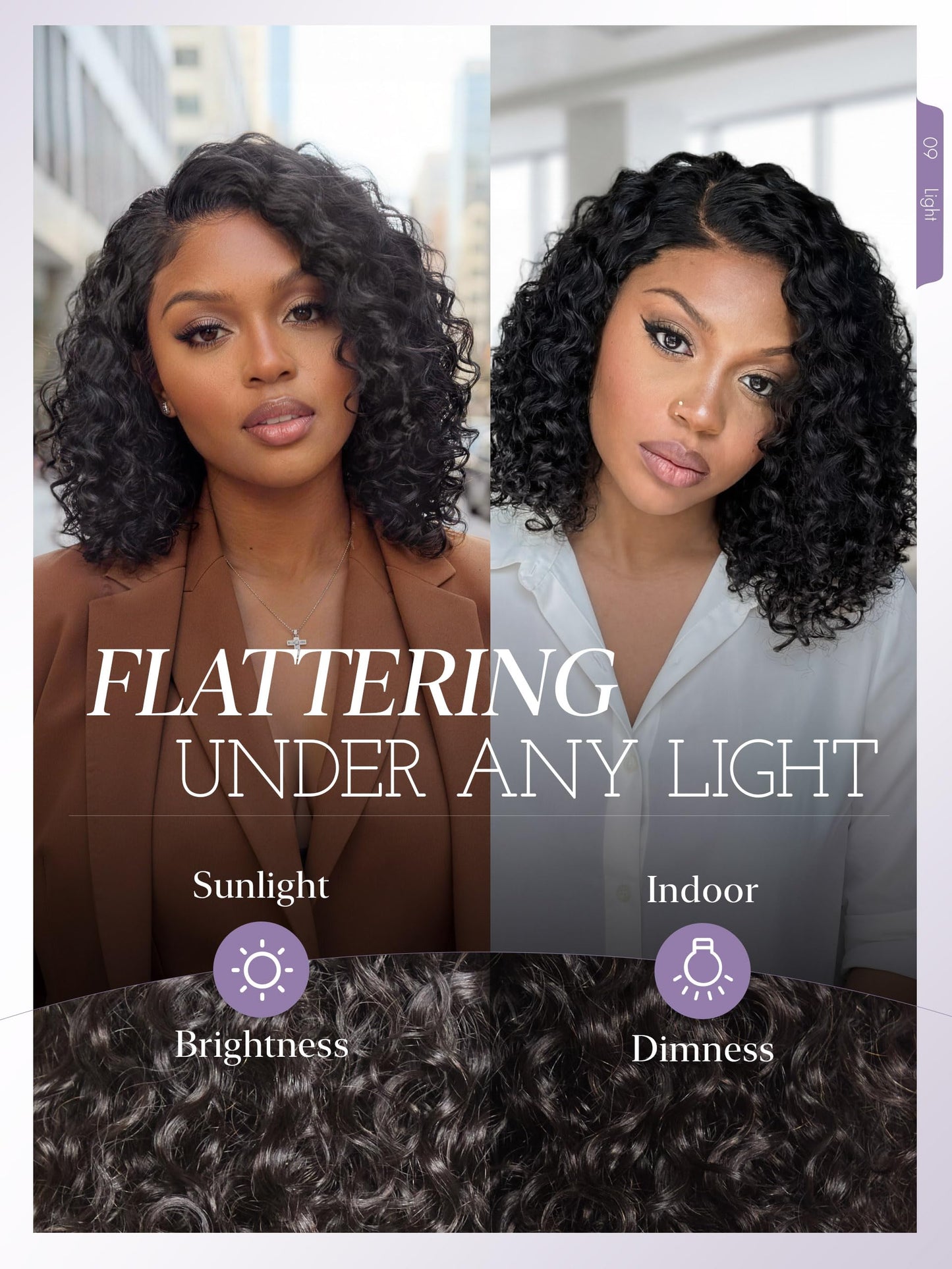 LUVME HAIR 12" Curly Bob Glueless with Blonde Highlights Wigs Human Hair | Without Spray Wigs Pre Plucked Pre Cut Undetectable HD Lace No-Glue Need Protective Wig Short Ready to Go Wig 180 Density
