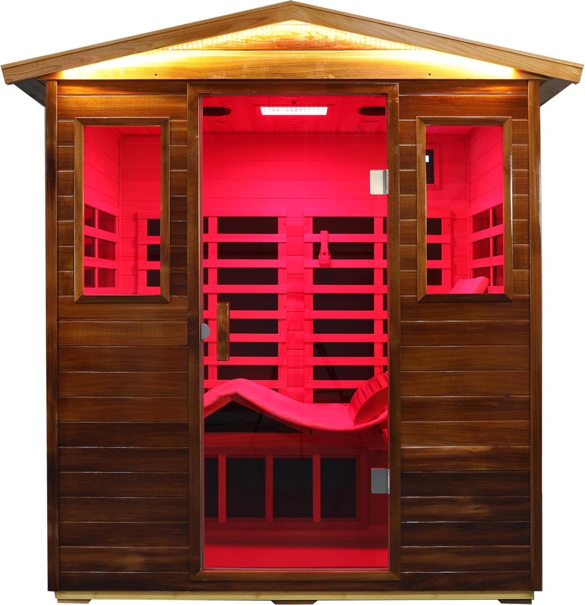 LTCCDSS Full Spectrum Outdoor Sauna 4 Person, Far Infrared, Low EMF, Chromotherapy & Bluetooth