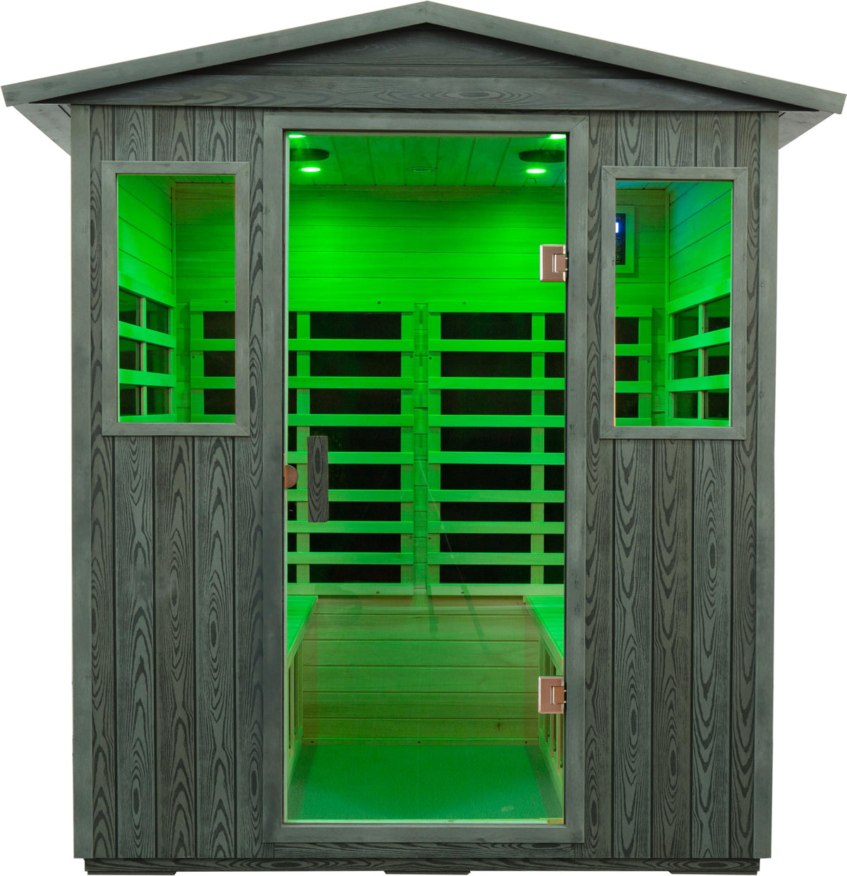 LTCCDSS Full Spectrum Outdoor Sauna 4 Person, Far Infrared, Low EMF, Chromotherapy & Bluetooth