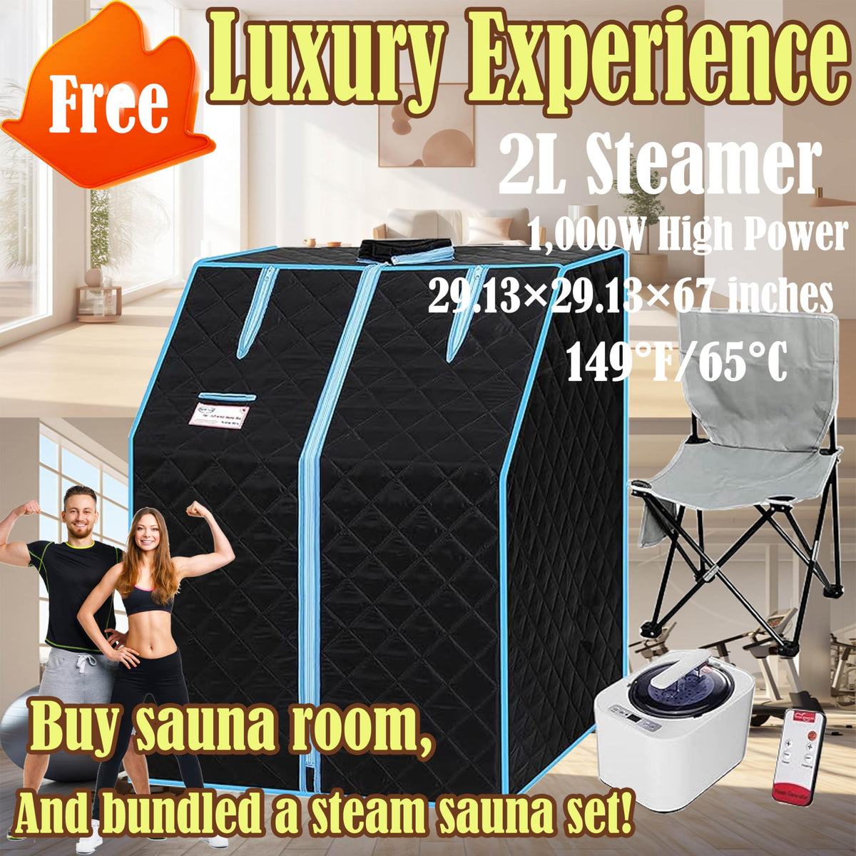 LTCCDSS Full Spectrum Outdoor Sauna 4 Person, Far Infrared, Low EMF, Chromotherapy & Bluetooth
