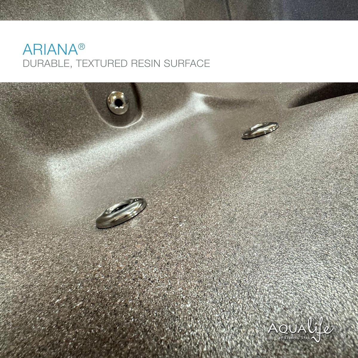 Ariana Outdoor Hot Tub, 6 Person Therapeutic Spa, 30 Jets, Underwater LED Lighting System, Insulated Spa Cover, Aqualife by Strong Spas