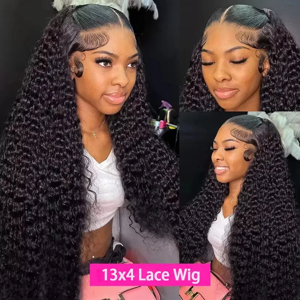 12A Brazilian Virgin Human Hair Wig Kinky Curly Goddess Style