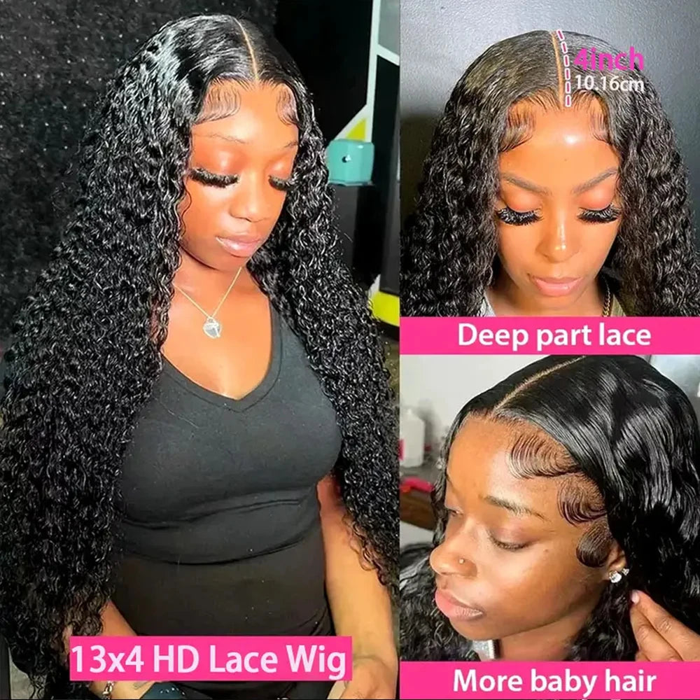 12A Brazilian Virgin Human Hair Wig Kinky Curly Goddess Style