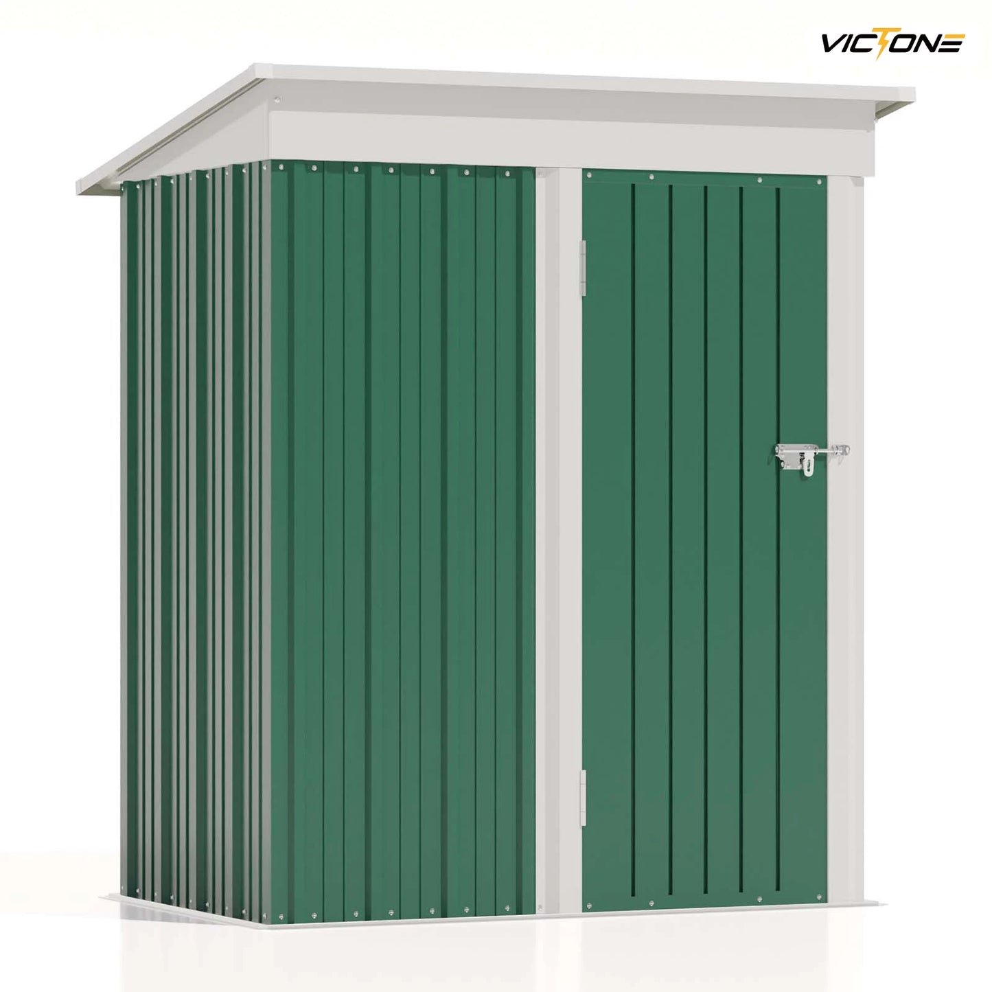 5x3 FT Outdoor Storage Shed, Tool Shed with Sloping Roof and  Doors Lockable