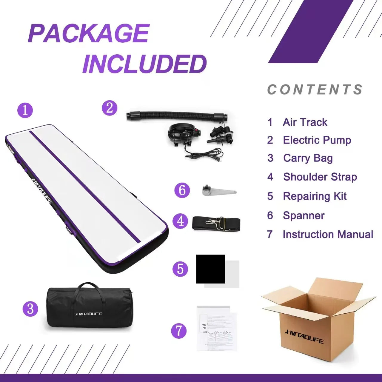 Air track Fitness Mat 3-6m