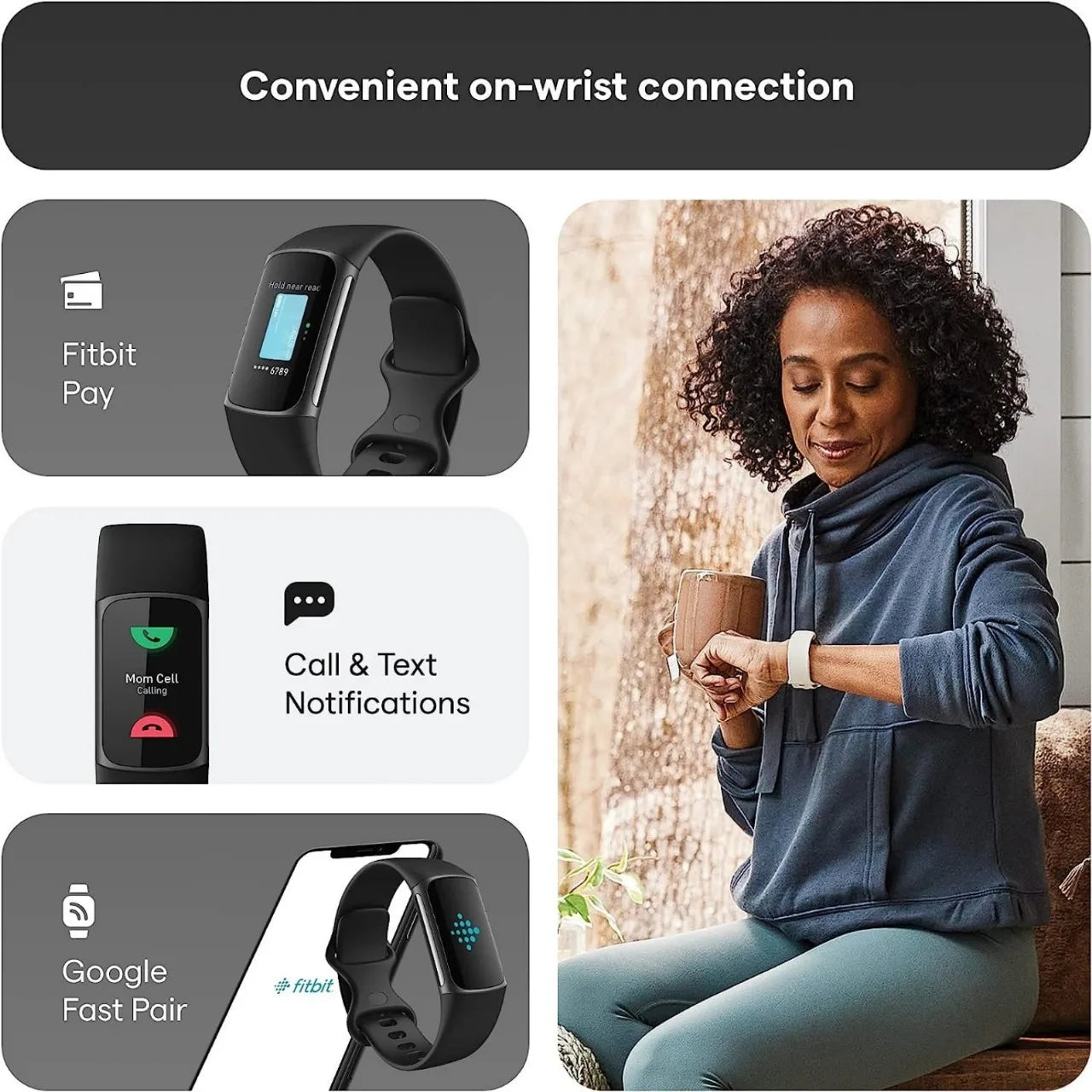Charge 5 Advanced Fitness Tracker Smartwatch with GPS, Heart Rate Monitor,