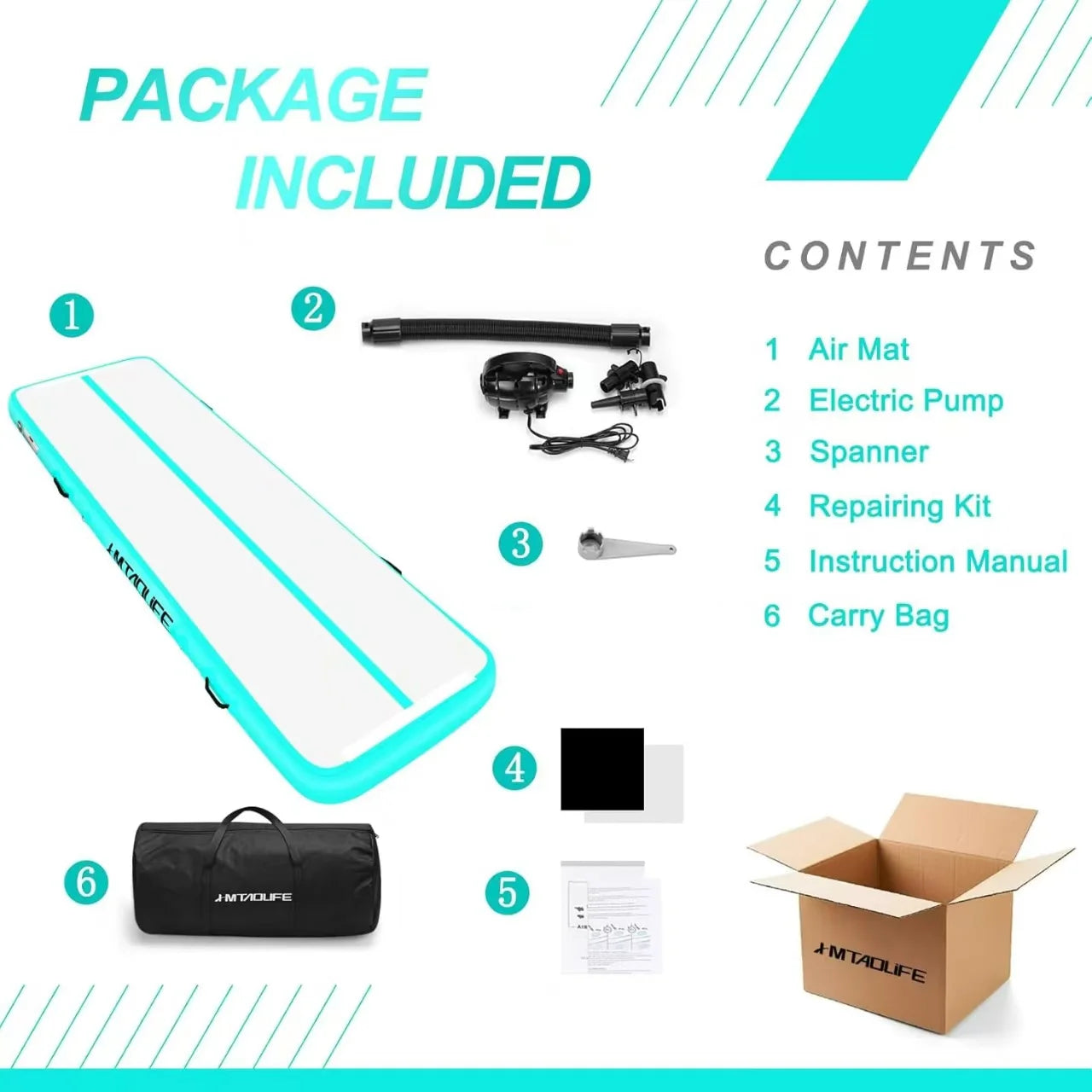 Air track Fitness Mat 3-6m
