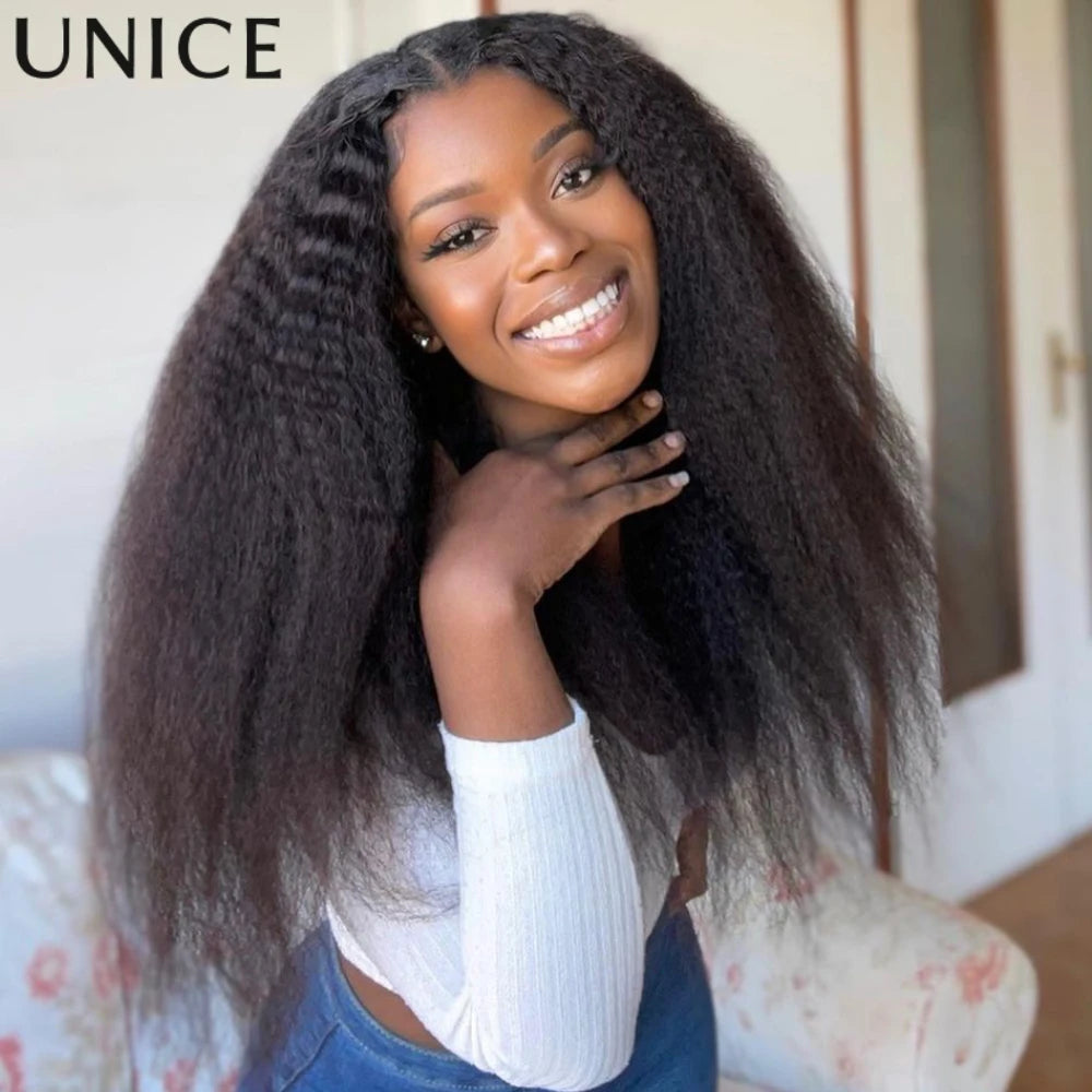 Straight V Part Wig 100% Human Hair Clip-In U Part Wig Beginner Friendly Glueless
