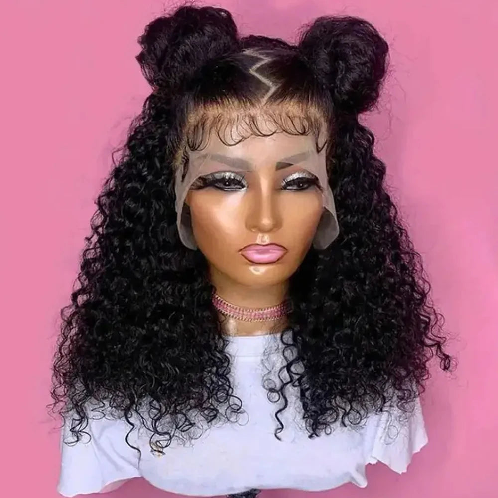 12A Brazilian Virgin Human Hair Wig Kinky Curly Goddess Style