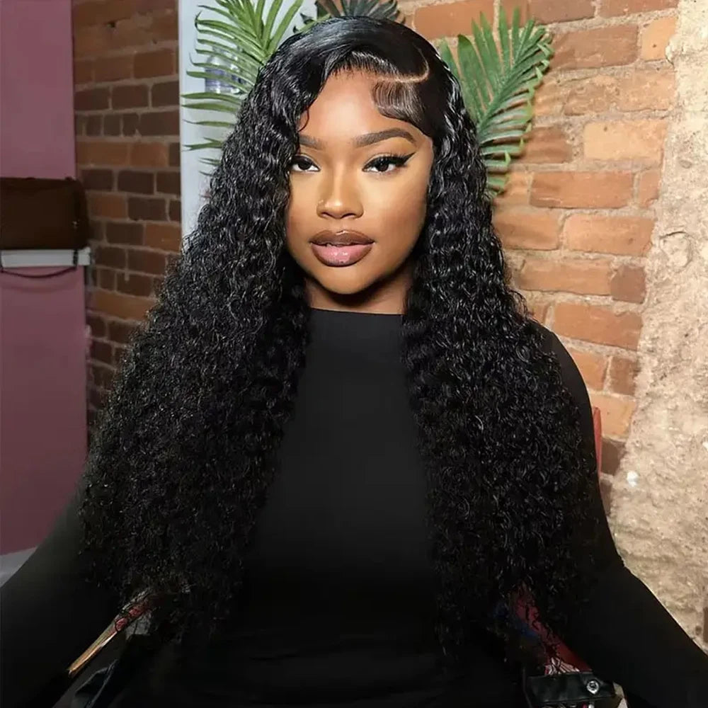 12A Brazilian Virgin Human Hair Wig Kinky Curly Goddess Style