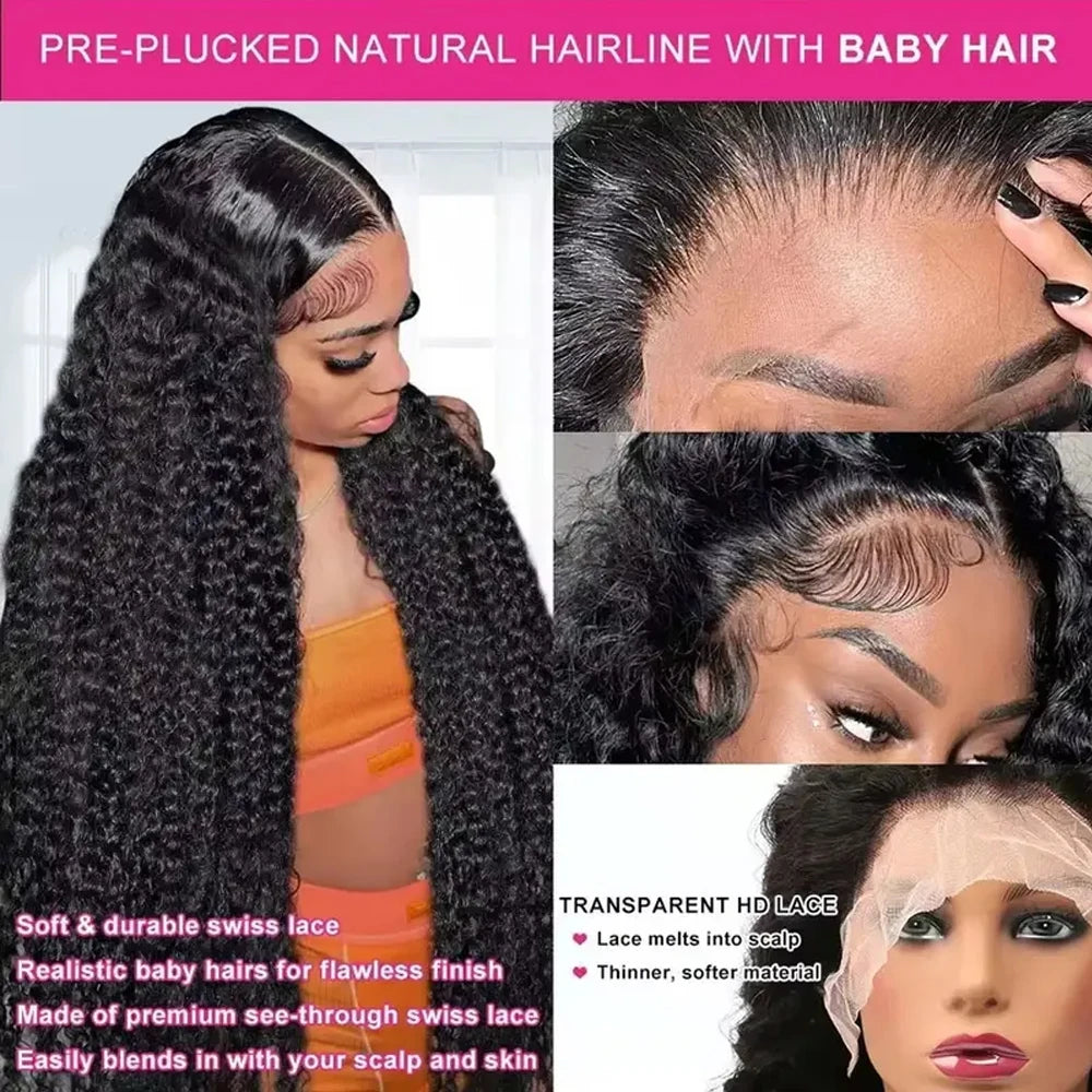 12A Brazilian Virgin Human Hair Wig Kinky Curly Goddess Style