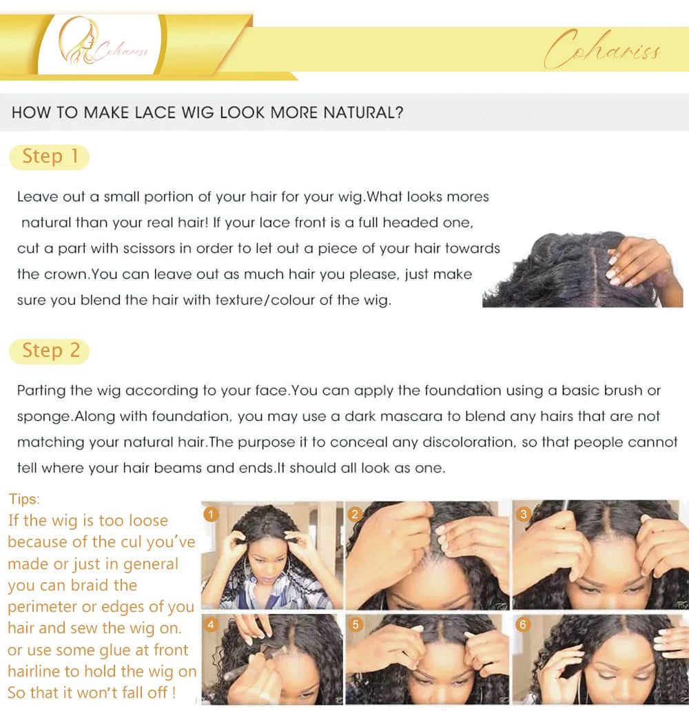 Chocolate Brown 30 Inch Deep Wave Lace Front Wig Glue less Wig Human Hair