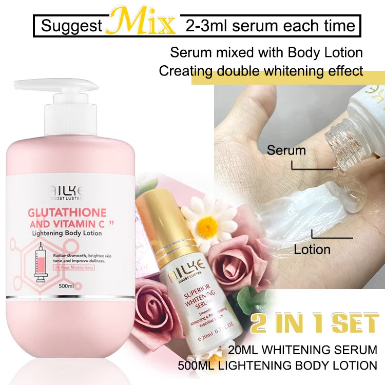 Whitening Skin Care Set, With Glutathione Vitamin C,, Reduce Dark Spots,