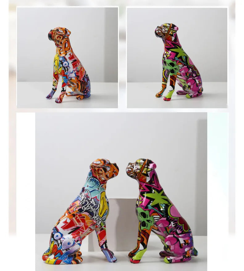 Color Boxer  Dog Decorations Home Entrance Wine Cabinet Office