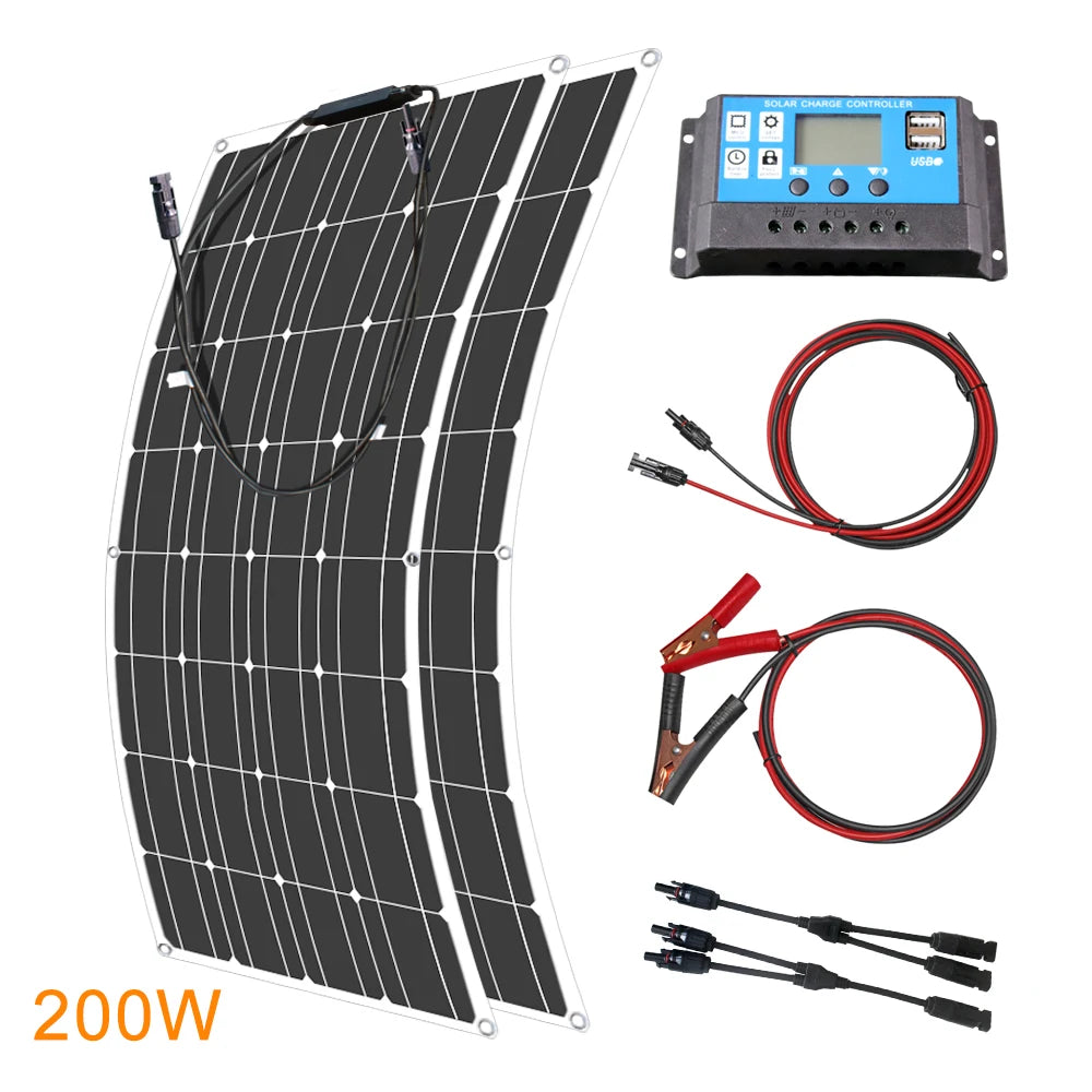12V Flexible Solar Panel  Bendable Waterproof Monocrystalline