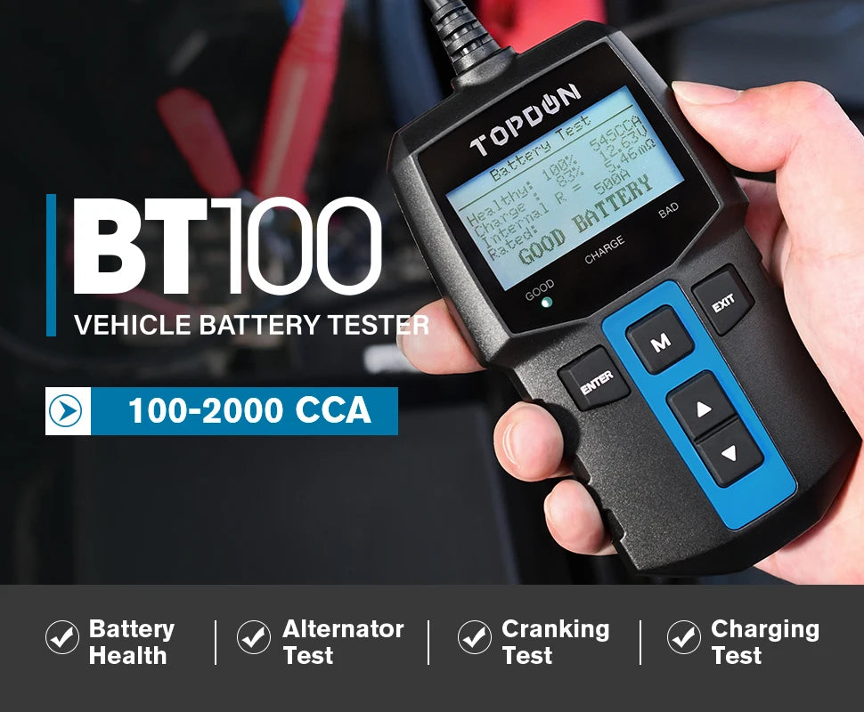 Battery Tester Charging Cranking Test Tools for Car 24V/12V