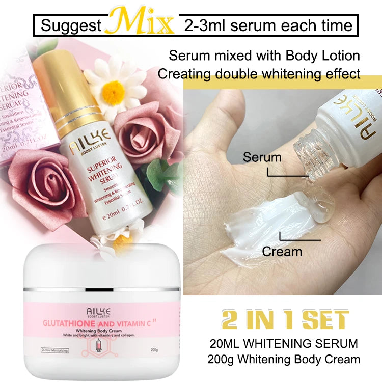 Whitening Skin Care Set, With Glutathione Vitamin C,, Reduce Dark Spots,