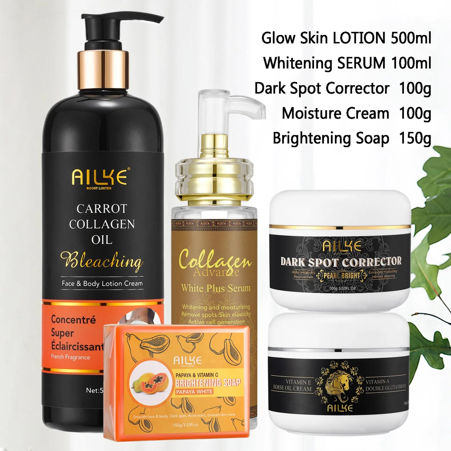 Collagen 5 in 1 Skin Care Kit, Restore Skin Elasticity, Smooth Skin,