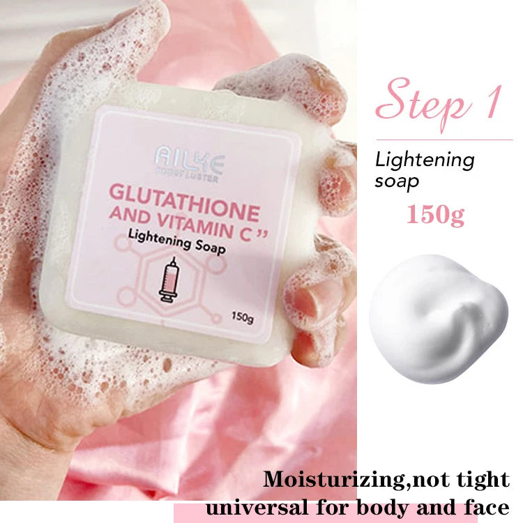 Skin Whitening Set, With Glutathione, Vitamin C, Shea Butter,