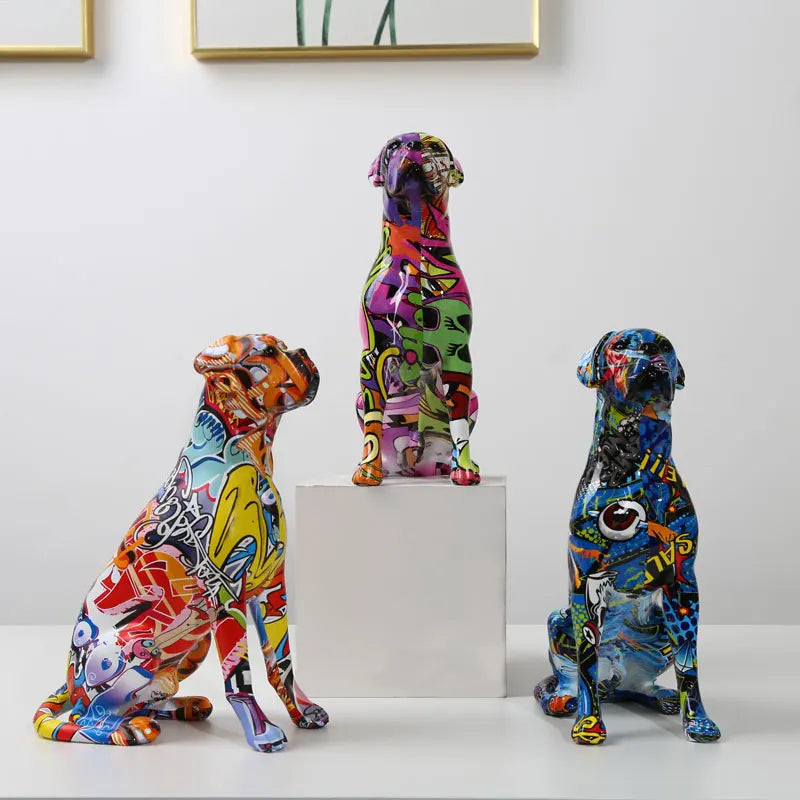 Color Boxer  Dog Decorations Home Entrance Wine Cabinet Office