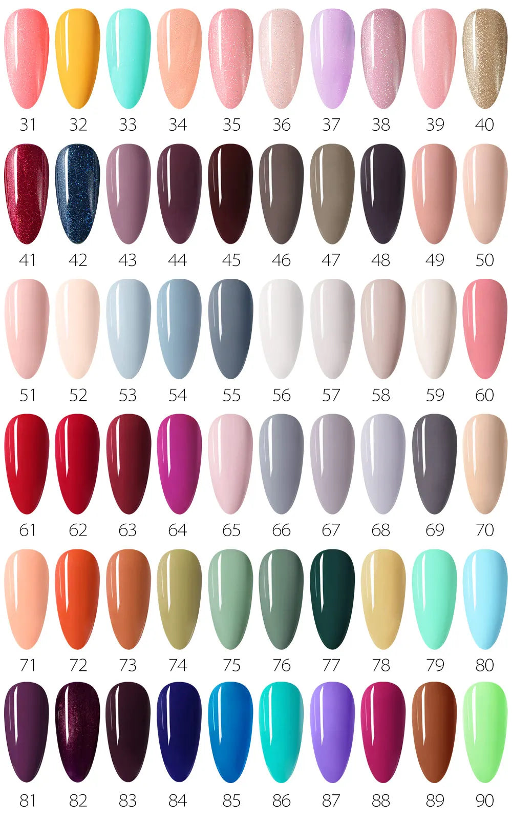 VIP5 Kit Nail Gel Polish HEMA FREE Full Coverage 36/60 Color Gel