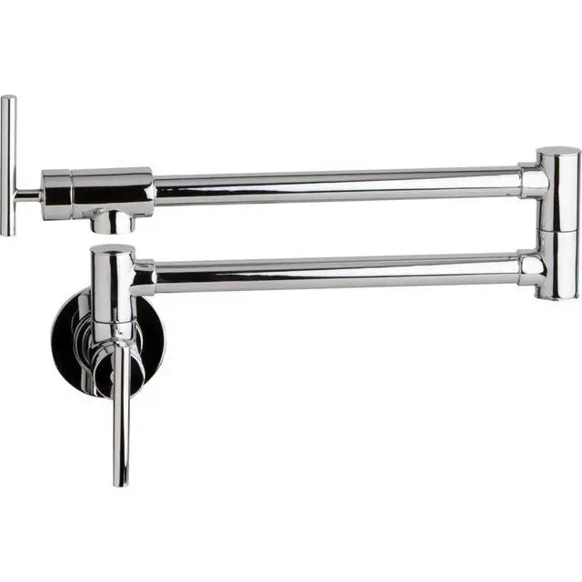 Brushed Nickel Kitchen Faucet Brass Wall Mounted Pot Filler Swivel