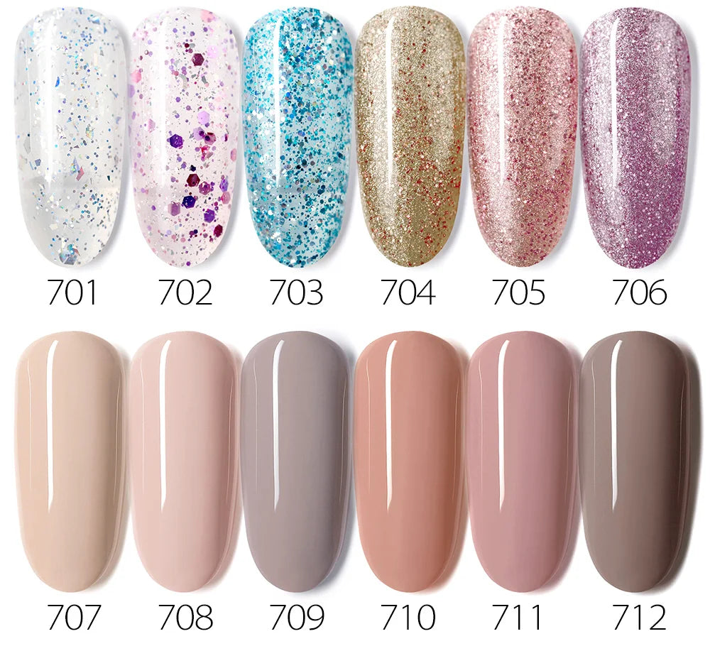 Gel Nail Polish Kit  Color Nail Manicure Soak  Nail Gel Varnish Set