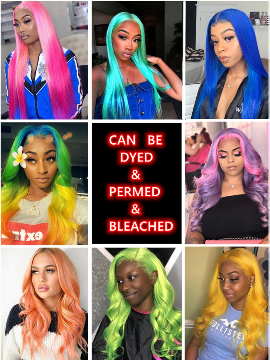 HD Transparent 613 Blonde Straight 13x4 13x6 Lace Frontal Human Hair Wigs