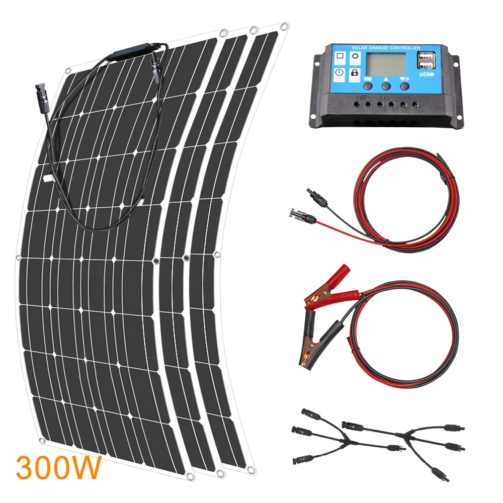 12V Flexible Solar Panel  Bendable Waterproof Monocrystalline