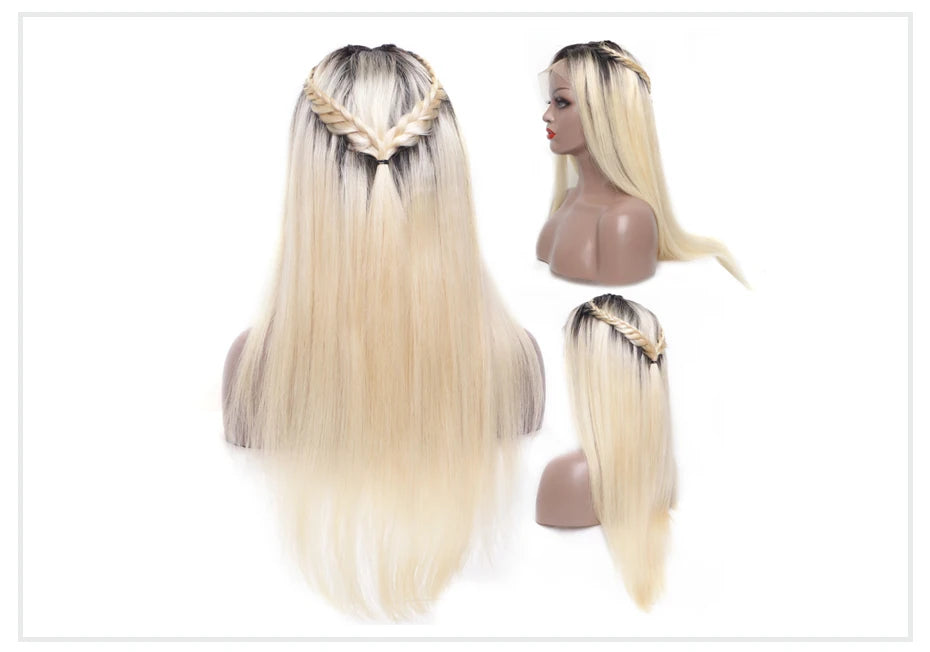 13x6 Lace Frontal Wig Brazilian Straight Full Lace Human Hair Wig