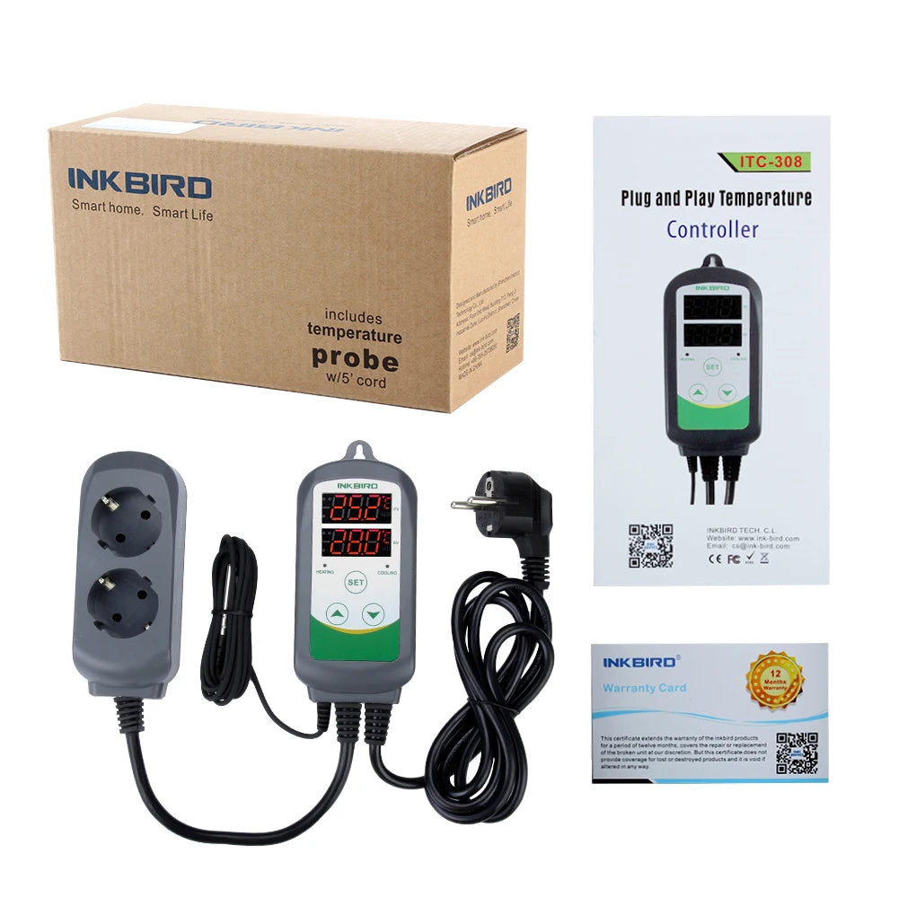 Heating and Cooling Dual Relay Temperature Controller,