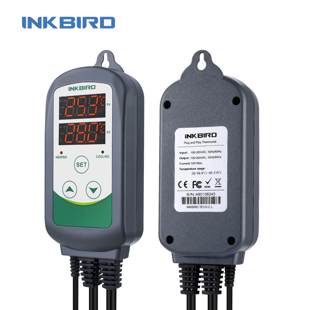 Heating and Cooling Dual Relay Temperature Controller,