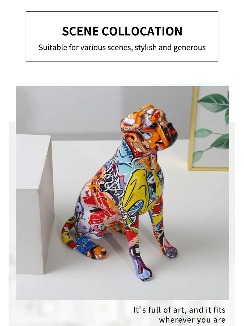 Color Boxer  Dog Decorations Home Entrance Wine Cabinet Office