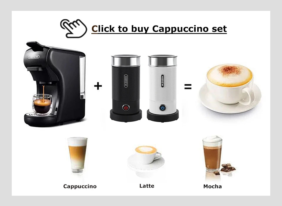 Coffee Machine 19 Bar 4in1 Hot & Cold Multiple Capsule Espresso