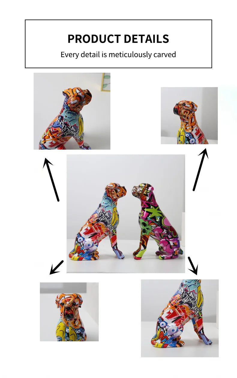 Color Boxer  Dog Decorations Home Entrance Wine Cabinet Office