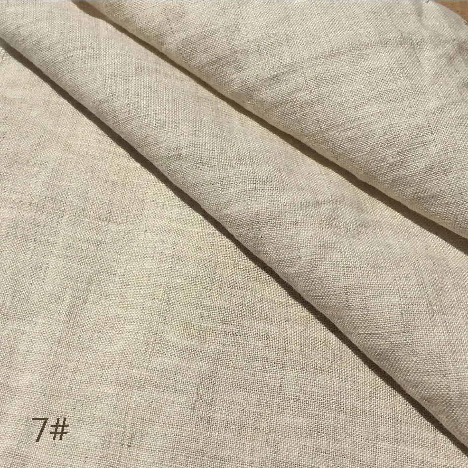 100% Pure Linen Solid Color Table Cover, Natural Fabric Tablecloth